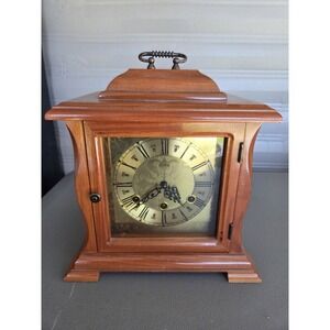 BEAUTIFUL ESKA WIND UP ESKA SHELF MANTEL CLOCK BRAZIL WESTMINSTER CHIMES. As-is.